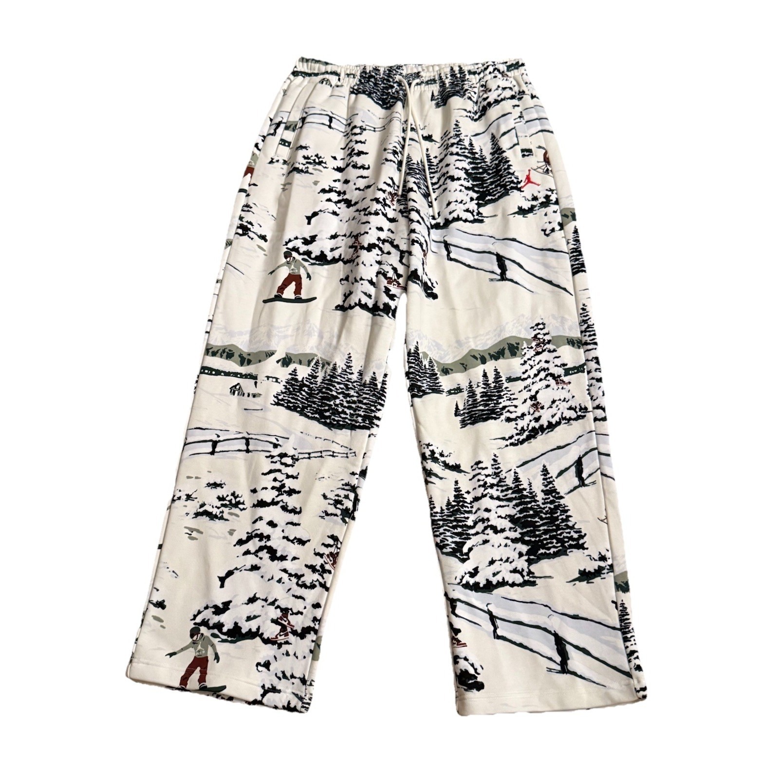 Nike Jordan Brooklyn Winter Fleece Pants Sail White Hv1052-133 Men's Size Large